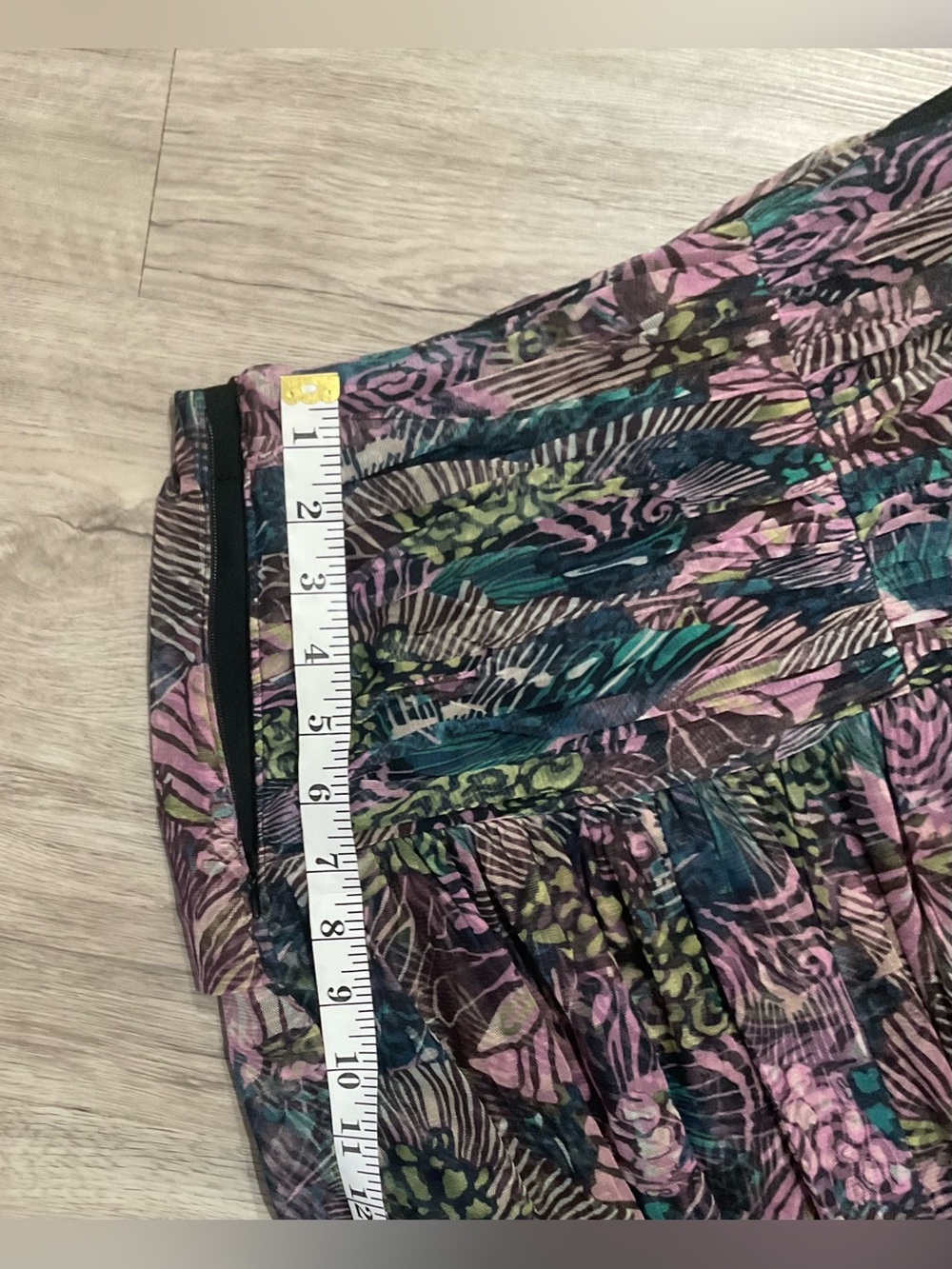 Anthropologie Printed Tulle Ruffle Mini Skirt Size 10 - Picture 13 of 13